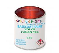 SCOOBYS PAINTS BACK IN THE MIX Paint Compatible With Volvo Fusion Red 725 Basecoat Rfu Ready For Use - spray Automotive Colour (2.5 Litres)