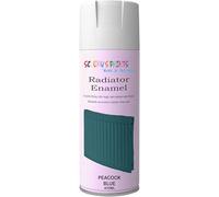 SCOOBYS PAINTS BACK IN THE MIX Radiator Aerosol Spray Paint Heat Resistant To 100ºC - Quick Air Drying No Primer Needed anti rust moisture resistant (Peacock Blue)