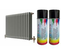 SCOOBYS PAINTS BACK IN THE MIX Radiator Aerosol Spray Paint Heat Resistant To 100ºC - Quick Air Drying No Primer Needed anti rust moisture resistant Metallic and Solid Colours (Willow Grey)