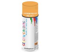 SCOOBYS PAINTS BACK IN THE MIX RAL1017 Saffron yellow 400ML Aerosol Spray Paint RAL Colour Can Gloss Shinny Finish DIY Indoor/Outdoor Wood Plastic Metal Heat Resistant Steel