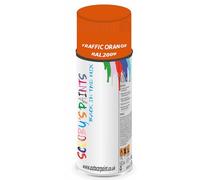 SCOOBYS PAINTS BACK IN THE MIX RAL2009 Traffic orange 400ML Aerosol Spray Paint RAL Colour Can Gloss Shinny Finish DIY Indoor/Outdoor Wood Plastic Metal Heat Resistant Steel
