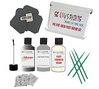 SCOOBYS PAINTS BACK IN THE MIX Stone Chip Scuff Scratch Repair Touch up Paint Kit Compatible With VW UNITED GREY Paint Code : LA7T