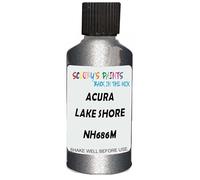 SCOOBYS PAINTS BACK IN THE MIX Touch Up Paint Compatible With Acura Lake Shore Silver Metallic Nh686M Scratch Fix Automotive Car (30Ml)