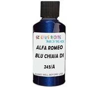 SCOOBYS PAINTS BACK IN THE MIX Touch Up Paint Compatible With Alfa Romeo Blu Chiaia Di Luna Metallic 245/A Scratch Fix Automotive Blue Car (30Ml)