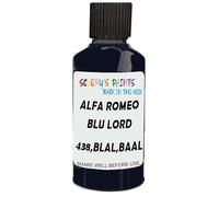 SCOOBYS PAINTS BACK IN THE MIX Touch Up Paint Compatible With Alfa Romeo Blu Lord 438,Blal,Baal Scratch Fix Automotive Blue Car (30Ml)