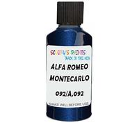 SCOOBYS PAINTS BACK IN THE MIX Touch Up Paint Compatible With Alfa Romeo Montecarlo Blue Metallic 092/A,092 Scratch Fix Automotive Car (30Ml)