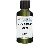 SCOOBYS PAINTS BACK IN THE MIX Touch Up Paint Compatible With Alfa Romeo Verde Minerva Metallic 315/A Scratch Fix Automotive Green Car (30Ml)