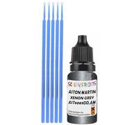 SCOOBYS PAINTS BACK IN THE MIX Touch Up Paint Compatible With Aston Martin Xenon Grey Metallic Ast6069Dd,Am6069 Scratch Fix Automotive Car (10Ml)