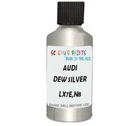 SCOOBYS PAINTS BACK IN THE MIX Touch Up Paint Compatible With Audi Dew Silver Metallic Lx7E,N8 Scratch Fix Automotive Car (30Ml)
