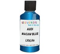 SCOOBYS PAINTS BACK IN THE MIX Touch Up Paint Compatible With Audi Macaw Blue Pearl Metallic Lx5J,K6 Scratch Fix Automotive Car (30Ml)