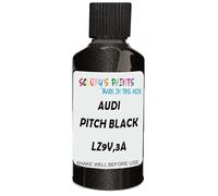 SCOOBYS PAINTS BACK IN THE MIX Touch Up Paint Compatible With Audi Pitch Black Pearl Lz9V,3A Scratch Fix Automotive Car (30Ml)