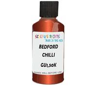SCOOBYS PAINTS BACK IN THE MIX Touch Up Paint Compatible With Bedford Chilli Orange Gu1,50K Scratch Fix Automotive Red Car (30Ml)