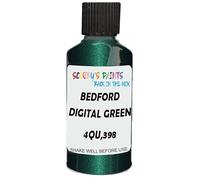 SCOOBYS PAINTS BACK IN THE MIX Touch Up Paint Compatible With Bedford Digital Green Mica 4Qu,398 Scratch Fix Automotive Car (30Ml)