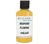 SCOOBYS PAINTS BACK IN THE MIX Touch Up Paint Compatible With Bedford Flaming Yellow 40Q,Aju Scratch Fix Automotive Beige Car (30Ml)