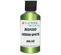 SCOOBYS PAINTS BACK IN THE MIX Touch Up Paint Compatible With Bedford Heron White 389,11U Scratch Fix Automotive Green Car (30Ml)