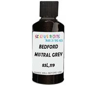 SCOOBYS PAINTS BACK IN THE MIX Touch Up Paint Compatible With Bedford Mistral Grey Metallic 83L,119 Scratch Fix Automotive Black Car (30Ml)