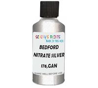 SCOOBYS PAINTS BACK IN THE MIX Touch Up Paint Compatible With Bedford Nitrate Silver Metallic 176,Gan Scratch Fix Automotive Car (30Ml)