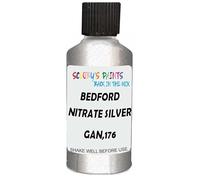 SCOOBYS PAINTS BACK IN THE MIX Touch Up Paint Compatible With Bedford Nitrate Silver Metallic Gan,176 Scratch Fix Automotive Car (30Ml)