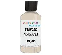 SCOOBYS PAINTS BACK IN THE MIX Touch Up Paint Compatible With Bedford Pineapple Yellow 57L,485 Scratch Fix Automotive Beige Car (30Ml)