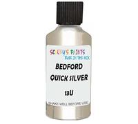 SCOOBYS PAINTS BACK IN THE MIX Touch Up Paint Compatible With Bedford Quick Silver Metallic 13U Scratch Fix Automotive White Car (30Ml)