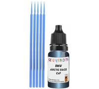 SCOOBYS PAINTS BACK IN THE MIX Touch Up Paint Compatible With Bmw Arctic Race Blue Metallic C4F Scratch Fix Automotive Car (10Ml)
