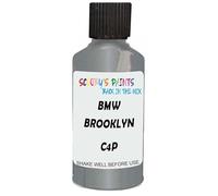 SCOOBYS PAINTS BACK IN THE MIX Touch Up Paint Compatible With Bmw Brooklyn Grau Metallic C4P Scratch Fix Automotive Grey Car (30Ml)