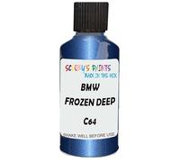 SCOOBYS PAINTS BACK IN THE MIX Touch Up Paint Compatible With Bmw Frozen Deep Grey Ii C64 Scratch Fix Automotive Blue Car (30Ml)