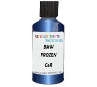 SCOOBYS PAINTS BACK IN THE MIX Touch Up Paint Compatible With Bmw Frozen Porimao Blau Ii Metallic C6R Scratch Fix Automotive Blue Car (30Ml)