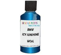 SCOOBYS PAINTS BACK IN THE MIX Touch Up Paint Compatible With Bmw Icy Sunshine Blue Wc6L Scratch Fix Automotive Car (30Ml)