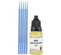 SCOOBYS PAINTS BACK IN THE MIX Touch Up Paint Compatible With Bmw Neon Yellow 427 Scratch Fix Automotive Car (10Ml)