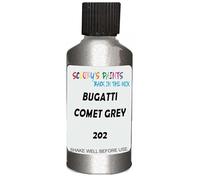 SCOOBYS PAINTS BACK IN THE MIX Touch Up Paint Compatible With Bugatti Comet Grey 202 Scratch Fix Automotive Car (30Ml)