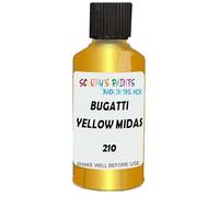 SCOOBYS PAINTS BACK IN THE MIX Touch Up Paint Compatible With Bugatti Yellow Midas 210 Scratch Fix Automotive Car (30Ml)