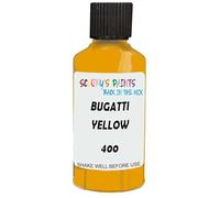 SCOOBYS PAINTS BACK IN THE MIX Touch Up Paint Compatible With Bugatti Yellow Taurus Interior 400 Scratch Fix Automotive Car (30Ml)