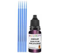 SCOOBYS PAINTS BACK IN THE MIX Touch Up Paint Compatible With Chrysler Dark Plum Php,Ay112Whp Scratch Fix Automotive Purple Car (10Ml)