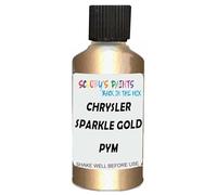 SCOOBYS PAINTS BACK IN THE MIX Touch Up Paint Compatible With Chrysler Sparkle Gold Metallic Pym Scratch Fix Automotive Car (30Ml)