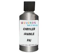 SCOOBYS PAINTS BACK IN THE MIX Touch Up Paint Compatible With Chrysler Sparkle Silver Metallic Paj Scratch Fix Automotive Grey Car (30Ml)