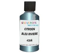 SCOOBYS PAINTS BACK IN THE MIX Touch Up Paint Compatible With Citroen Bleu Riviere Metallic 423A Scratch Fix Automotive Blue Car (30Ml)