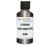 SCOOBYS PAINTS BACK IN THE MIX Touch Up Paint Compatible With Citroen Gris Hematite Met Mat Hgm Scratch Fix Automotive Grey Car (30Ml)