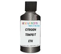 SCOOBYS PAINTS BACK IN THE MIX Touch Up Paint Compatible With Citroen Tempest Metallic Etk Scratch Fix Automotive Grey Car (30Ml)