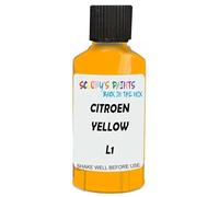SCOOBYS PAINTS BACK IN THE MIX Touch Up Paint Compatible With Citroen Yellow Pantone 123 L1 Scratch Fix Automotive Car (30Ml)