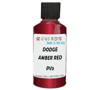 SCOOBYS PAINTS BACK IN THE MIX Touch Up Paint Compatible With Dodge Amber Red Metallic Pv3 Scratch Fix Automotive Car (30Ml)