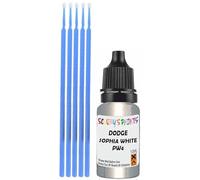 SCOOBYS PAINTS BACK IN THE MIX Touch Up Paint Compatible With Dodge Sophia White Pw4 Scratch Fix Automotive Car (10Ml)