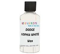 SCOOBYS PAINTS BACK IN THE MIX Touch Up Paint Compatible With Dodge Sophia White W09 Scratch Fix Automotive Car (30Ml)