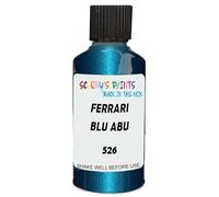 SCOOBYS PAINTS BACK IN THE MIX Touch Up Paint Compatible With Ferrari Blu Abu Dhabi Pearl 526 Scratch Fix Automotive Blue Car (30Ml)