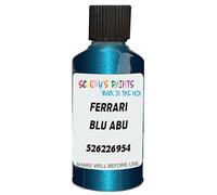 SCOOBYS PAINTS BACK IN THE MIX Touch Up Paint Compatible With Ferrari Blu Abu Dhabi Pearl 526226954 Scratch Fix Automotive Blue Car (30Ml)