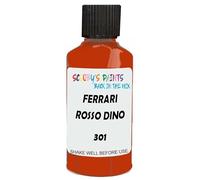 SCOOBYS PAINTS BACK IN THE MIX Touch Up Paint Compatible With Ferrari Rosso Dino 301 Scratch Fix Automotive Red Car (30Ml)