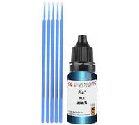 SCOOBYS PAINTS BACK IN THE MIX Touch Up Paint Compatible With Fiat Blu Cosmopolitan Metallic 250/A Scratch Fix Automotive Blue Car (10Ml)