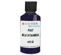 SCOOBYS PAINTS BACK IN THE MIX Touch Up Paint Compatible With Fiat Blu Istanbul 417/A Scratch Fix Automotive Blue Car (30Ml)