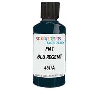 SCOOBYS PAINTS BACK IN THE MIX Touch Up Paint Compatible With Fiat Blu Regent Metallic 484/A Scratch Fix Automotive Blue Car (30Ml)