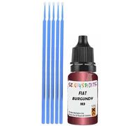 SCOOBYS PAINTS BACK IN THE MIX Touch Up Paint Compatible With Fiat Burgundy 183 Scratch Fix Automotive Brown Car (10Ml)